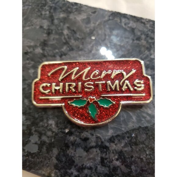 Vintage Christmas Brooch Pin Lot of 5 Santa, ear Tree, Dangeling Cow - Picture 6 of 15